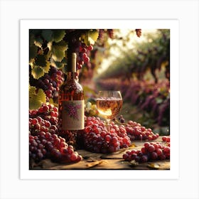 Wine And Grapes 1 Art Print