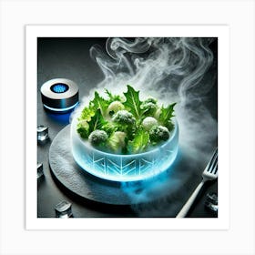 A Sci Fi Themed Dish Called Frozen Mist Salad Art Print