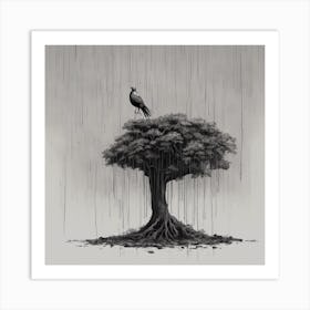Bird On A Tree Art Print