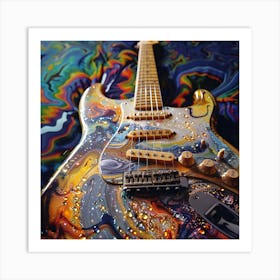 Psychedelic Guitar 3 Art Print