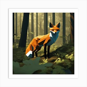 Fox In The Forest 31 Art Print