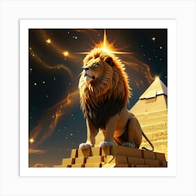 Lion Of Egypt 4 Art Print