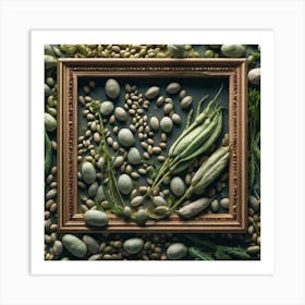 Green Beans In A Frame Art Print