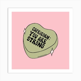 Capricorn Conversation Heart Art Print