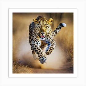 Leopard Running Art Print