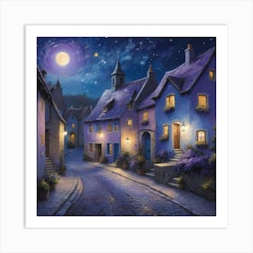 Night In The Town Paintings Art Print 3 Art Print