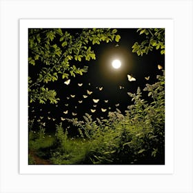 Butterflies In The Night Art Print