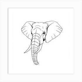 Elephant Head#1 Art Print