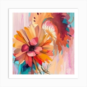 Abstract Flower Painting Art Print