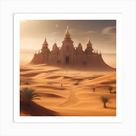 Sand Castle In The Desert Art Print