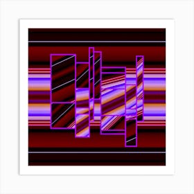 Purple Squares Art Print