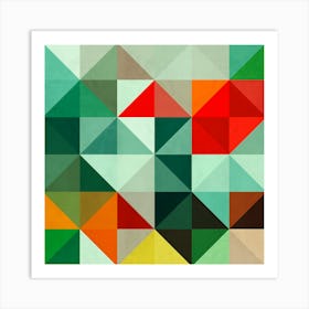 Squares and triangles in harmony 1 Art Print