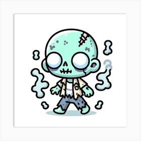 Cartoon Zombie Art Print