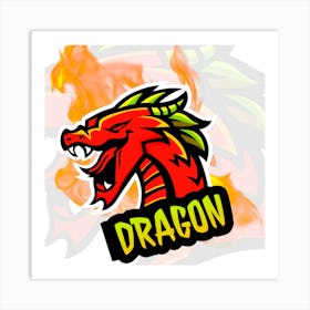 Dragon Logo Art Print