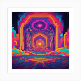 Distorted Psychedelic And Trippy Motivation (2) Art Print