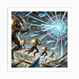 Crystal Lancers Disrupting Gravitational Fields Art Print