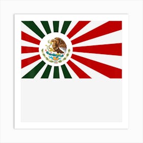 Hot Trend Mexican Japan Flag For Japanese Mexico Anime Art Print