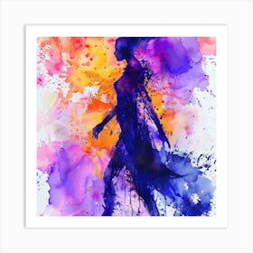 Watercolor Of A Woman 2 Art Print