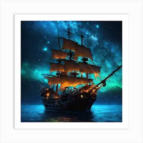 Sea night Art Print