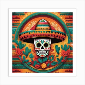 Mexican Skull 45 Art Print
