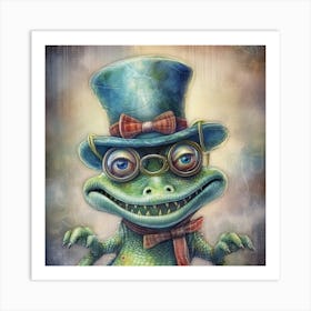 Lizard In Top Hat 1 Póster