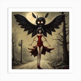 Owl Girl Art Print