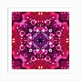 Pink Alcohol Ink Flower Pattern 2 Art Print