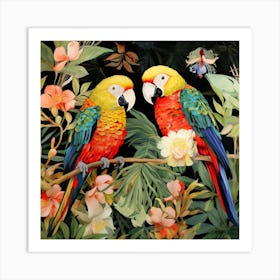 Bird In Nature Parrot 3 Art Print