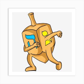 Dabbing Dreidel Funny Hanukkah Cool Gift For Jewish Art Print