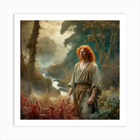 Man In The Woods Art Print