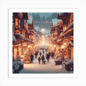 Christmas Village Art Print