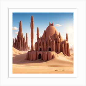 Sand Castle In The Desert Art Print