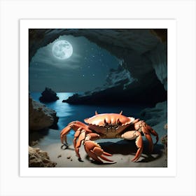 Crab In Cave 6 Art Print