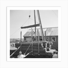 Loading Logs On A Railroad Car, Gibbs City, Michigan By Russell Lee Art Print