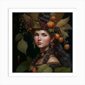 Autumn Girl Art Print