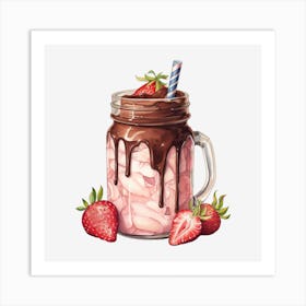 Chocolate Milkshake Art Print