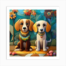 Beagles Art Print