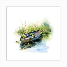 Watercolor Boat Art Print