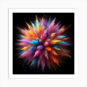 Colorful Powder Explosion 15 Art Print