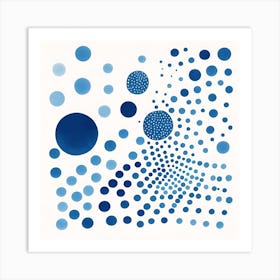 Blue Dots Art Print