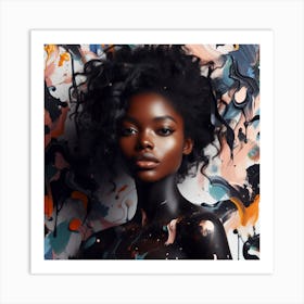 Portrait Of African American Woman Art Print