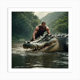 Crocodile Hunter Art Print