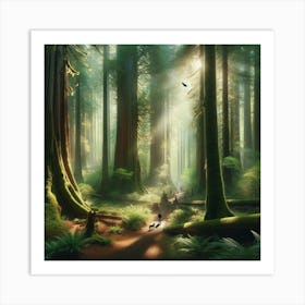 Redwood Forest Art Print