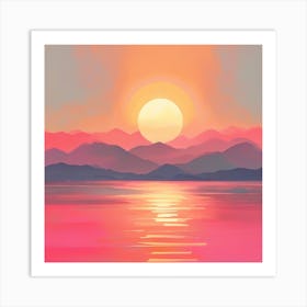 Sunset Painting Art Print