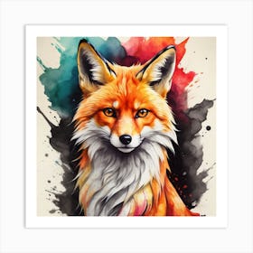 Fox Painting Art Print