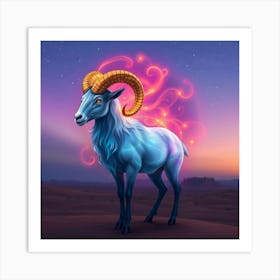 Ram In The Desert 8 Art Print