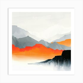 Abstract Mountain Landscape 1 Art Print