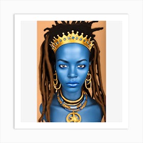 Blueskinned Anunnaki African King Jesus 65131773 1 Art Print