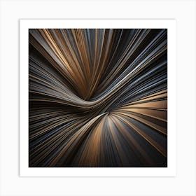 Abstract Wavy Lines Art Print