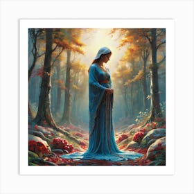 Virgin In The Woods Art Print